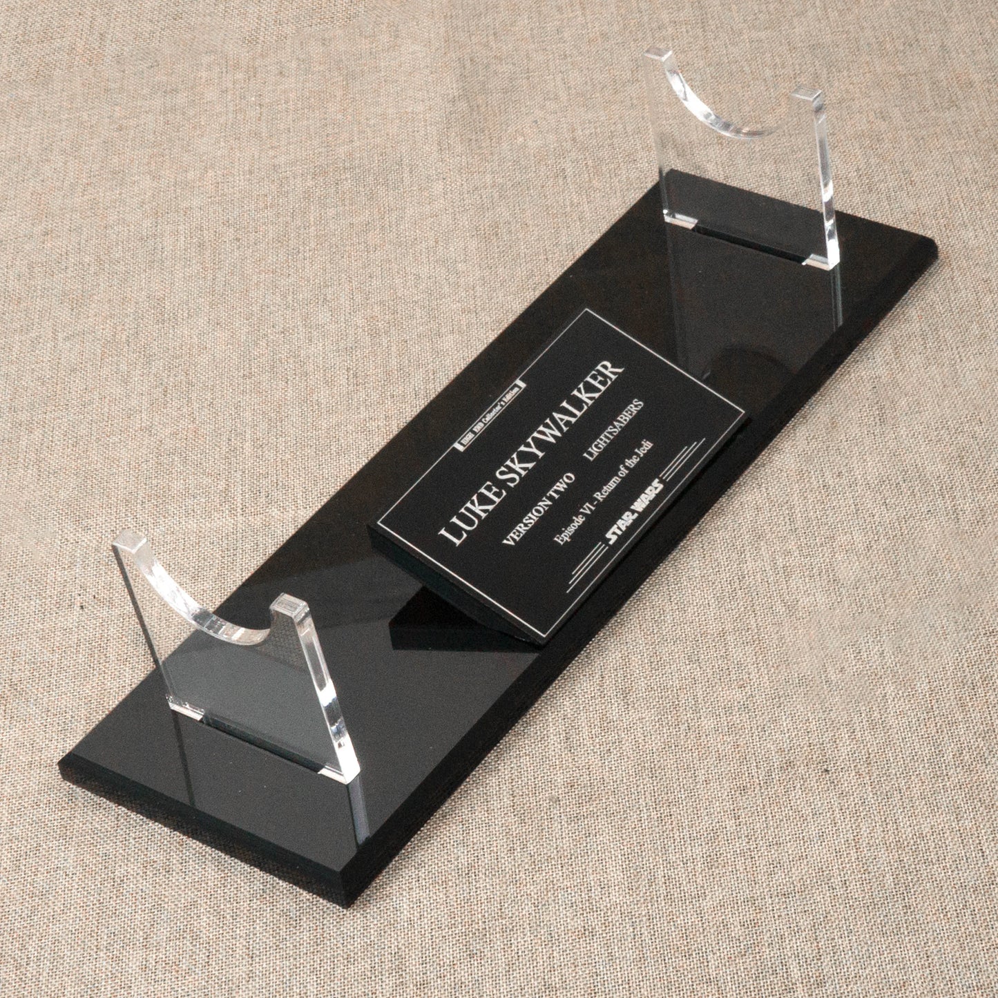 LUKE Anakin Darth Vader Obiwan Lightsaber collection display stand saber nameplate acrylic material