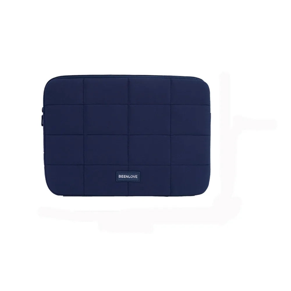 14/15.6inch Quilted Tablet Bag Shockproof Solid Color Travel Tablet Sleeve Wear-resistant Ultralight Tablet Protection Cases