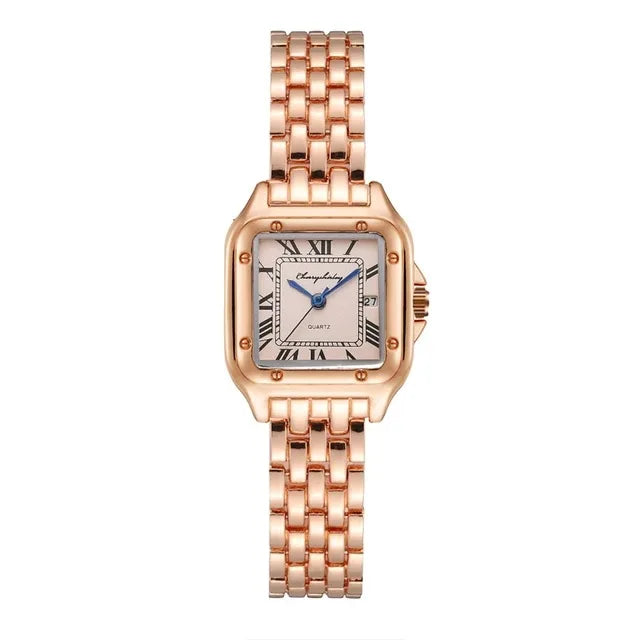 MAYZHISU Luxury Women's Watches Classic Brand Square Ladies Quartz Wristwatches Alloy Strap Business Female Clock Bracelet watch