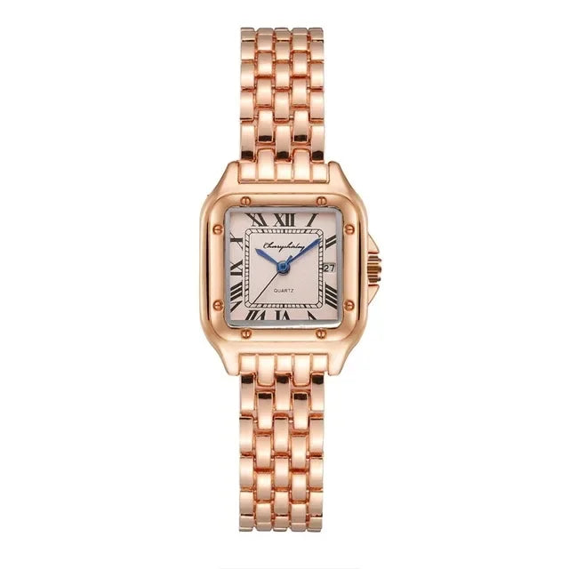MAYZHISU Luxury Women's Watches Classic Brand Square Ladies Quartz Wristwatches Alloy Strap Business Female Clock Bracelet watch