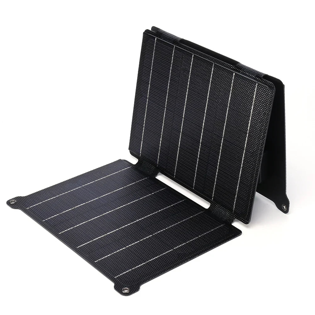 Foldable Solar Panel 5V/12V USB Portable Waterproof Cell Phone Power Pack Outdoor Battery Charger for Hiking Camping 30W