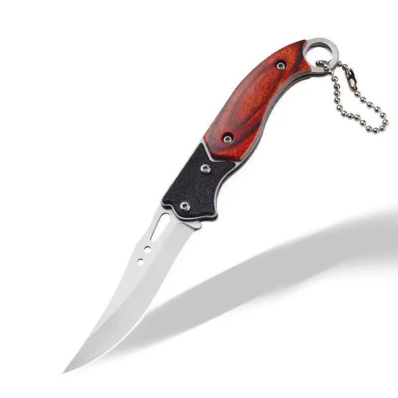 Folding Knife Stainless Steel Outdoor Knife Multifunctional Mini Knife Portable Keychain Fruit Knife