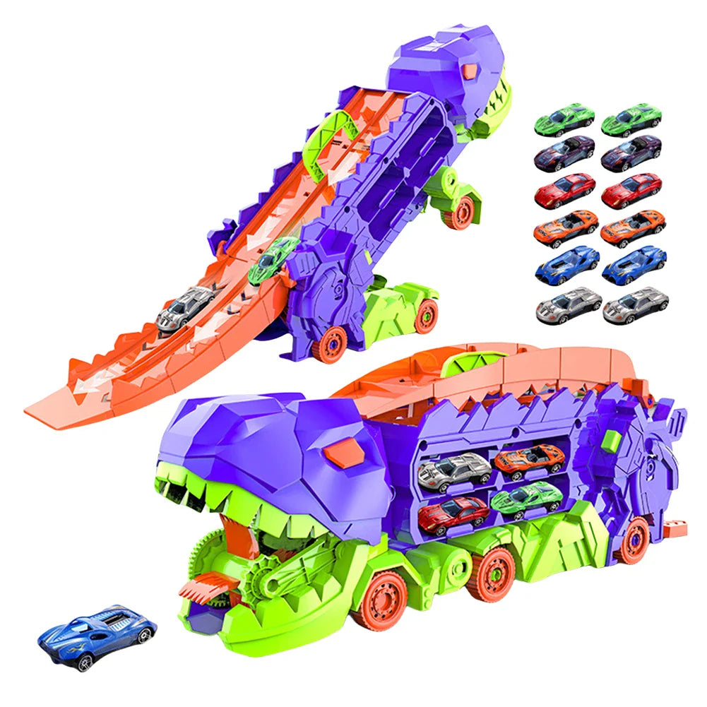 Ultimate Transporter Hauler Toddler Toys Dinosaur Transporter Truck Toddler Car Toys Set Gifts for Kids Ages 3 4 5 6 Years Old
