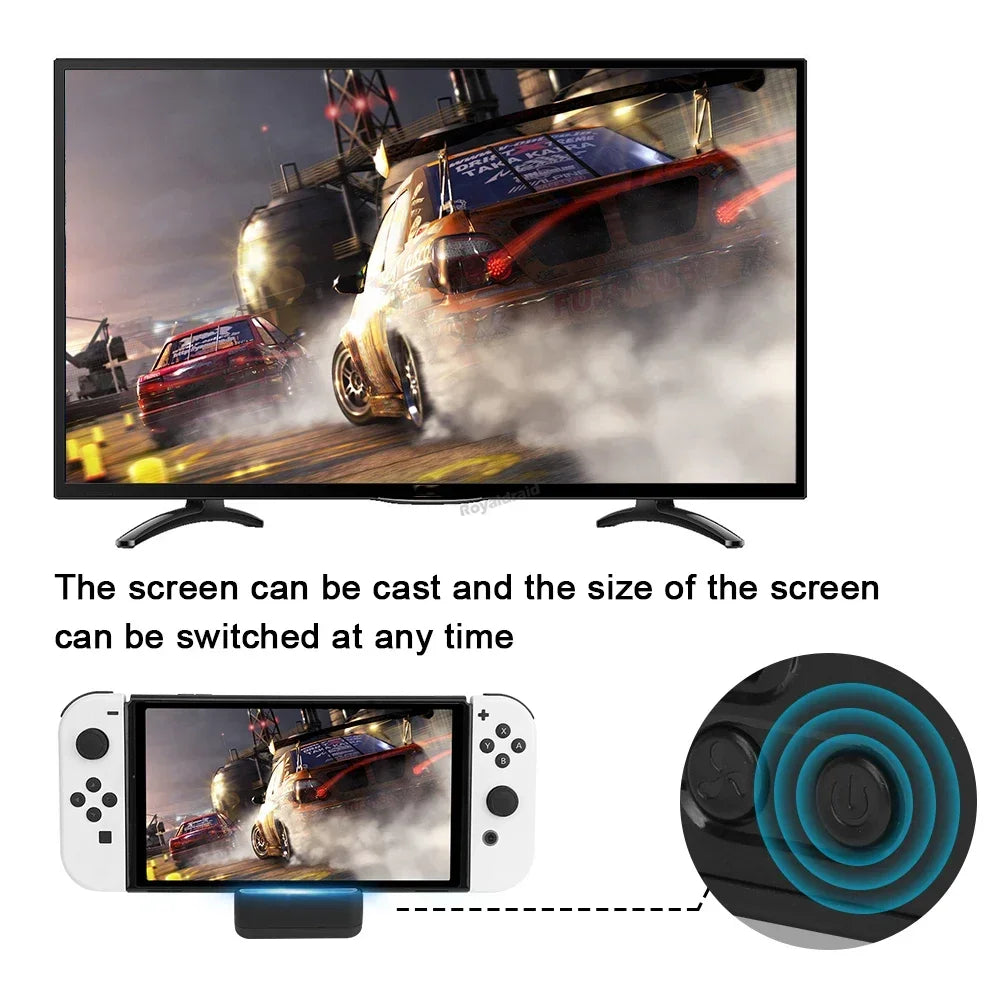 2026 NEW For Switch OLED Console For NS Switch Portable Multifunction TV Projector Charging Dock With Cooling Fan USB 3.0 Port