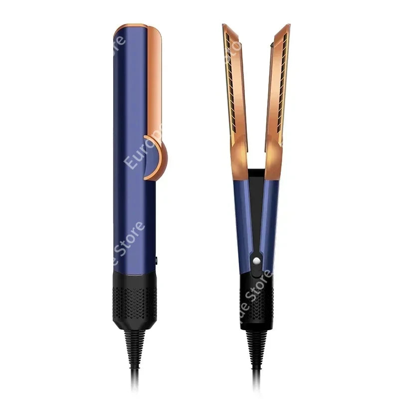 2-in-1 Hair Straightener and Dryer Combo - Negative Ion Heating Flat Iron for Quick Drying Long - Lasting Hair Styling Salon