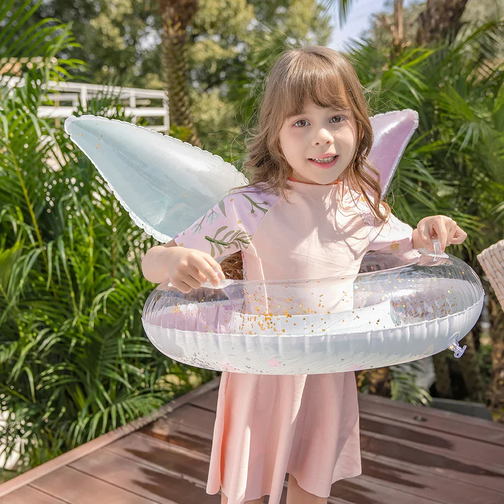 Summer Mermaid Tail Confetti Sequin Swimming Ring Swimming Circle Swim Tubes Rings Beach Swimming Party Toys for Kids and Adults