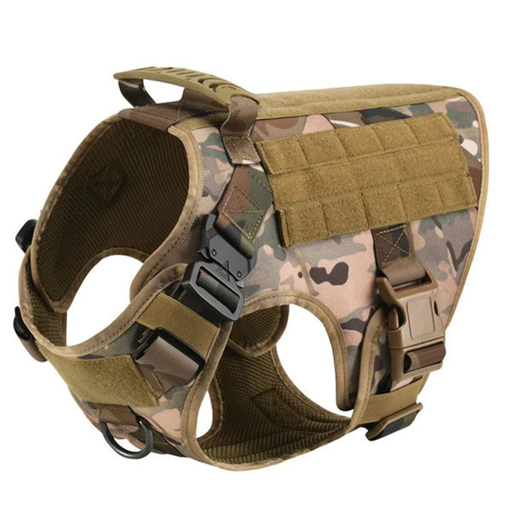 CANBOUN Tactical Military Vest Pet German Shepherd Golden Retriever Tactical Training Dog Harness And Leash Set For All Breeds D