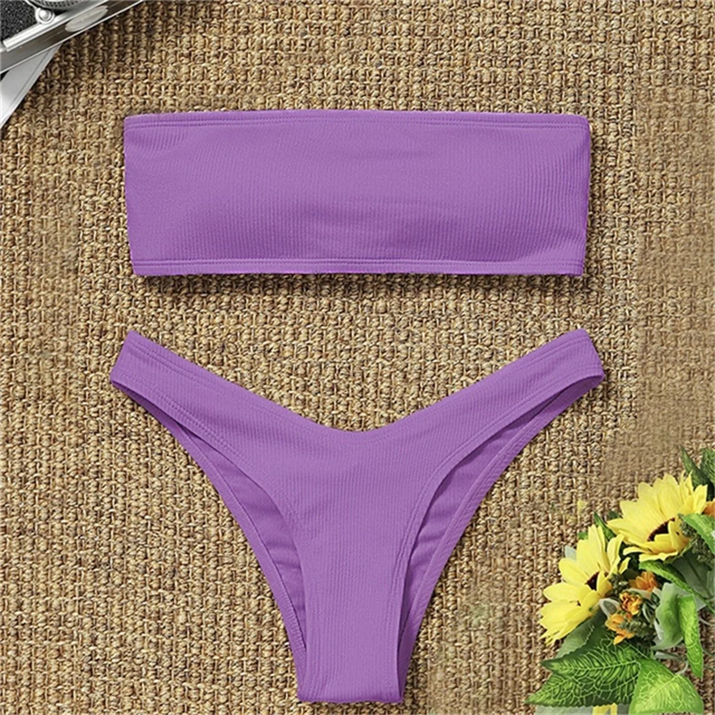 Women'S Bikini High Waisted Tummy Control Two Piece Swimsuit Plus Size Comfortable Swimwear Brazilian Bathing Suit  купальник