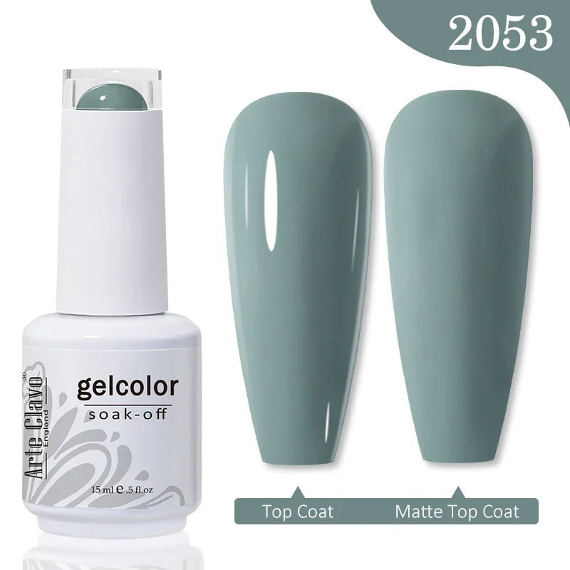 Arte Clavo Autumn Winter Series Jelly Gel Nail Polish 15ml LED Nail Gel Hybrid Varnish Matt Top Base Coat Nail Art Gellak Primer
