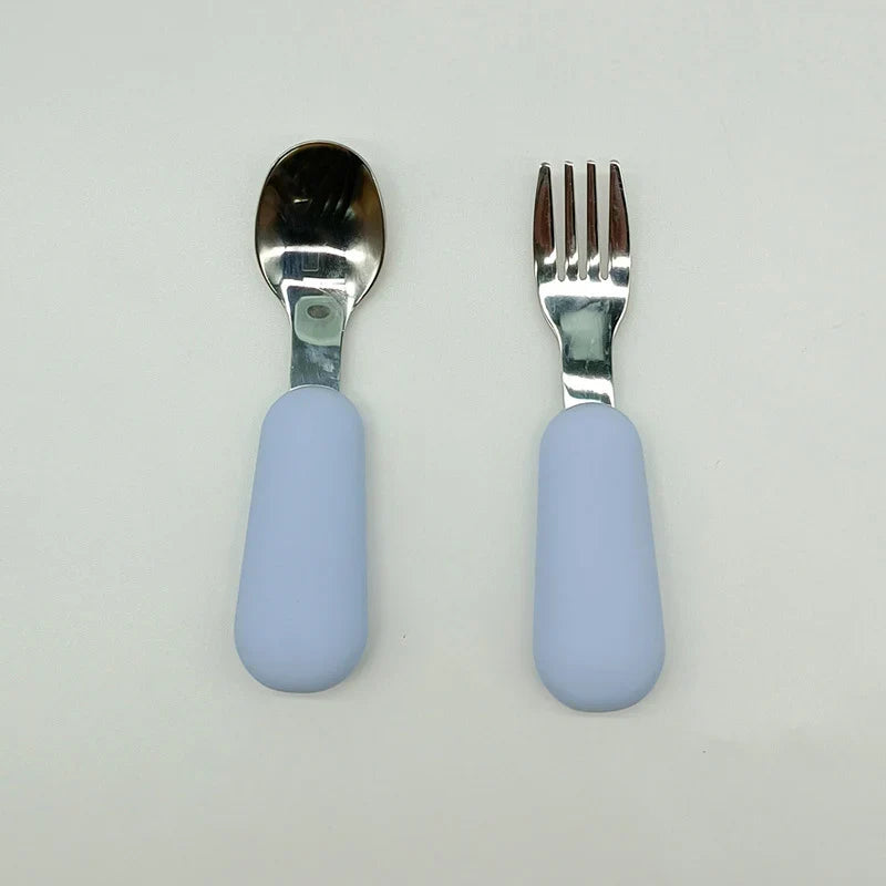 EtherealBe Stainless Steel Baby Utensils Set - Colorful & Safe