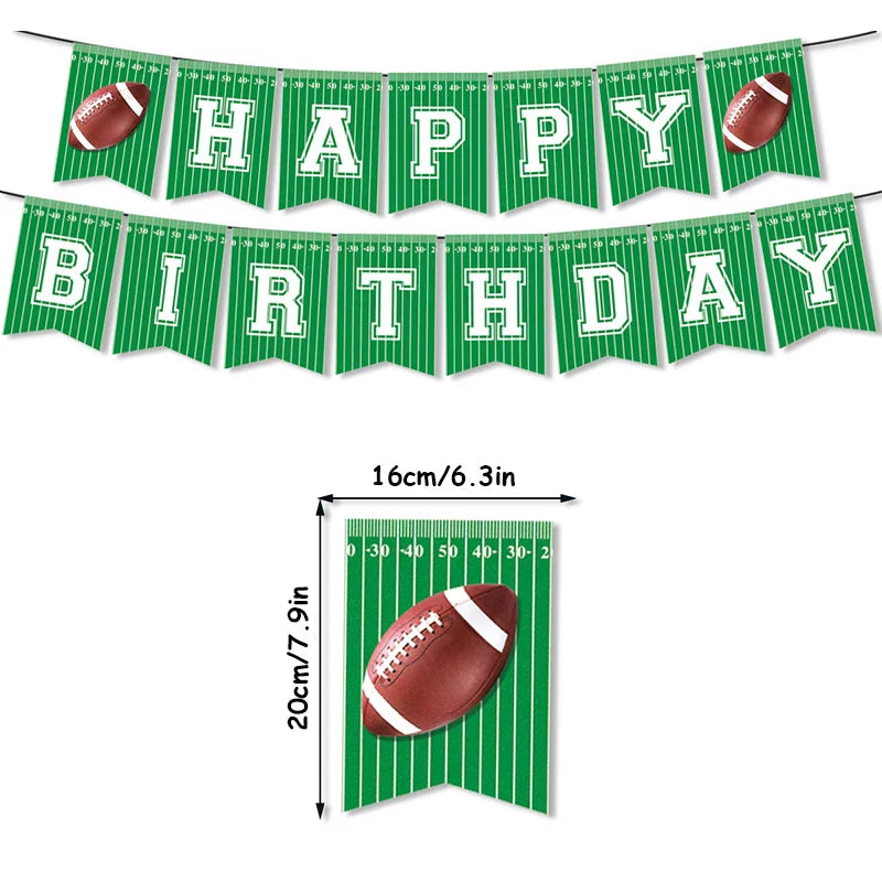 Rugby Themed American Football Disposable Tableware Supplies Sports Birthday Party Male Single Party Baby Shower Ceremony Decor