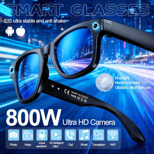 2026 New Upgrade Smart Glasses, With Camera, Video Recording, AI Photo Recognition, Bluetooth Call, Translation Voice, Sunglasses Man.