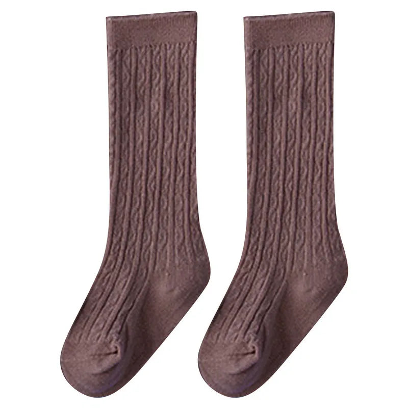 Baby Girl Accessories Kids Socks Clothes Fashion Stockings Pure Color Knee High Anti Skid Warm Breathable Socks Fall Winter