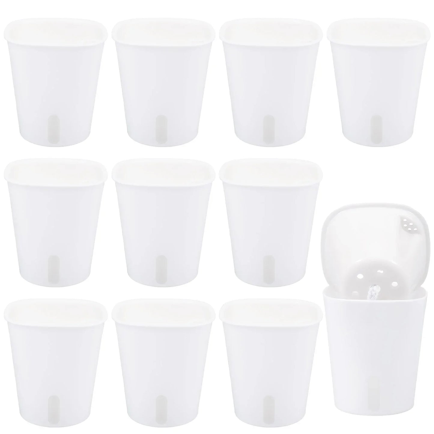 10 Pcs Self Watering Planter Lazy Hydroponic Flower Pot Plastic Translucent Self-absorbent Flower Pot Desktop Decoration