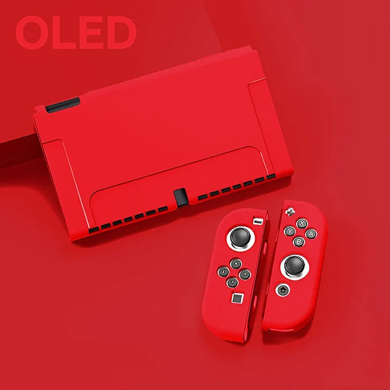Protective Case Compatible with  Switch OLED Console and Joy-Cons,Switch Can Be Inserted in Dock with Shell Nintendo Switch Skin