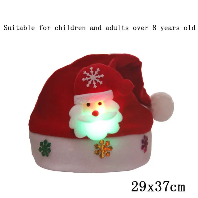 LED Christmas Hat Creative Flashing Led Light Knitted Hat Snowman Winter Warm Color Knitted Cap Christmas Gift