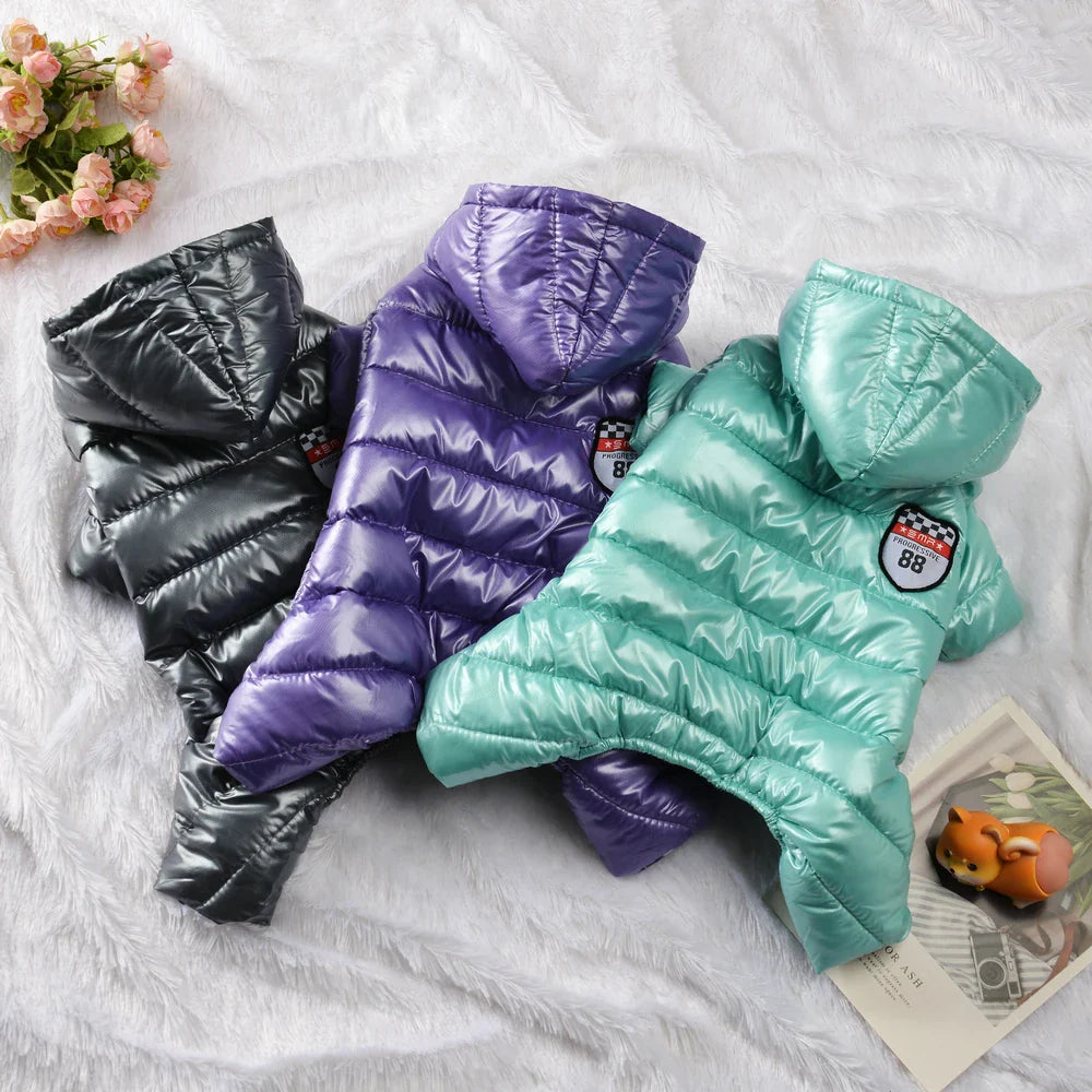 Autumn Winter Dog Clothes Warm Hooded Dog Coat Jacket For Small Dogs Waterproof Puppy Pet Jumpsuits Chihuahua Clothing Overalls
