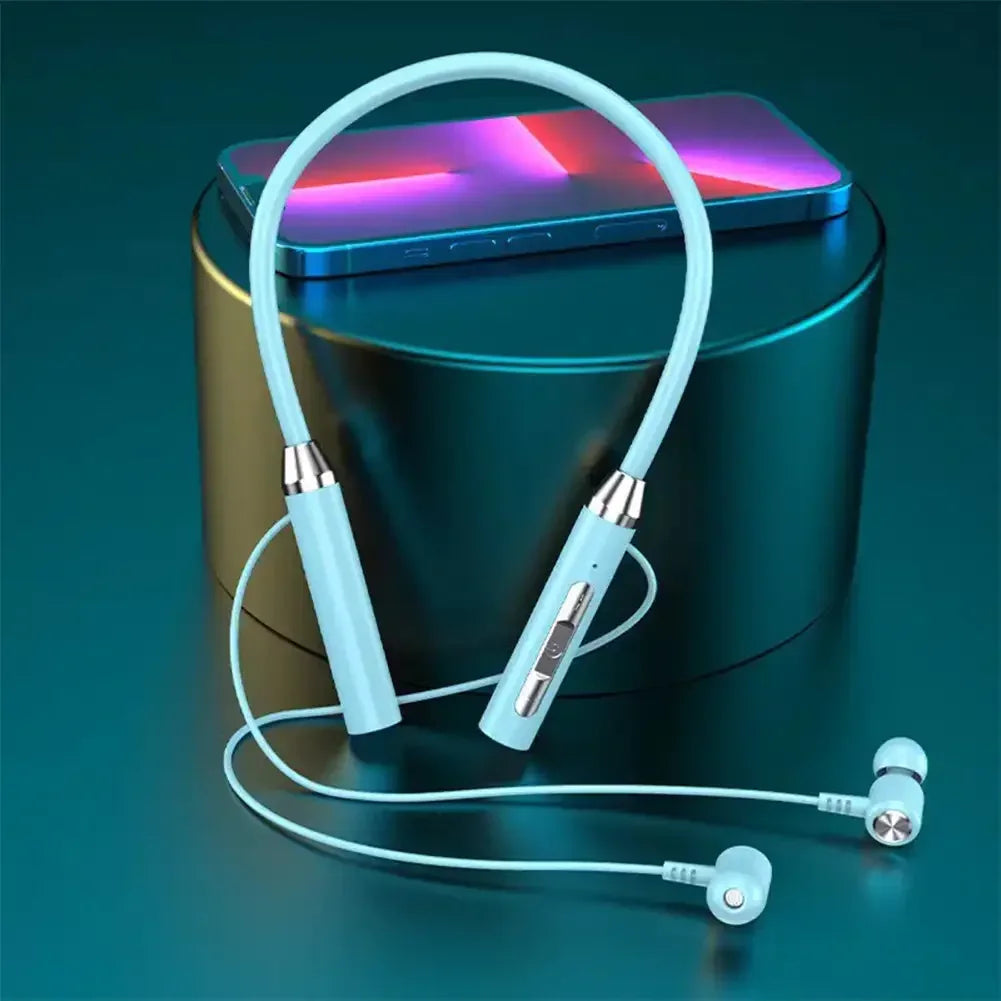 Wireless Headphones Bluetooth 5.0 Neckband Earphones Silicone Hifi 9D Stereo Sports Headset Halter Waterproof Magnetic Earbuds