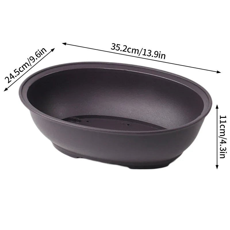 Rectangular Bonsai Training Pots Plastic Flowerpot with Drainage Tray Succulent Plants Pot Bonsai Plants Growing Pots Home Decor
