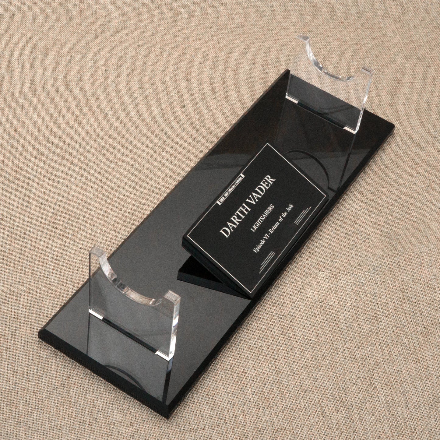 LUKE Anakin Darth Vader Obiwan Lightsaber collection display stand saber nameplate acrylic material