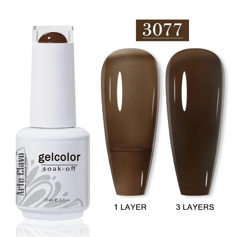 Arte Clavo Autumn Winter Series Jelly Gel Nail Polish 15ml LED Nail Gel Hybrid Varnish Matt Top Base Coat Nail Art Gellak Primer