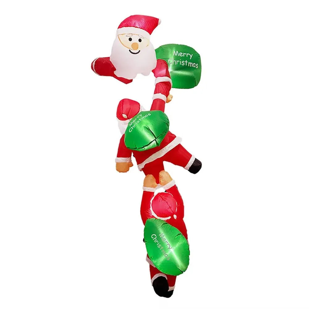 8FT Christmas Inflatables Climbing Santa Outdoor Decorations Christmas Inflatable Decorations with LED for Blow Up Yard Xmas