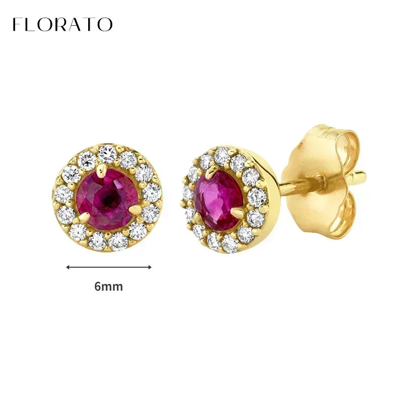 925 Sterling Silver Ear Needle Rose colors Zircon Hoop Geometric Pendant Earrings for women Luxury Fashion Wedding Jewellery2023