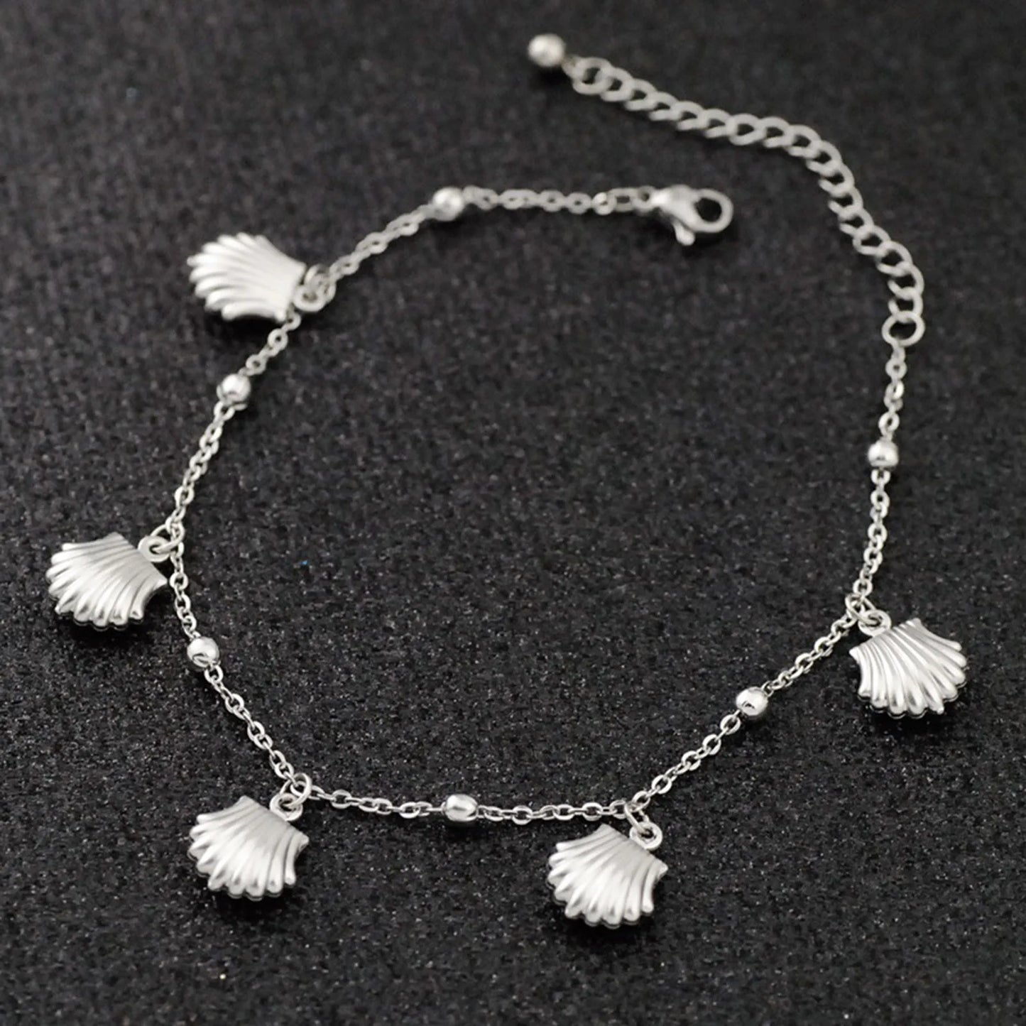 1PC Stainless Steel Shell Star Dolphin Anklet Silver Color Ocean Pendant Chain Anklet Women Summer Beach Barefoot Sandal Jewelry
