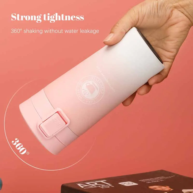 500ml water bottle Thermos Coffee Mug Double Wall Stainless Steel Tumbler Vacuum Flask Bottle Thermo  Travel Free Shipping