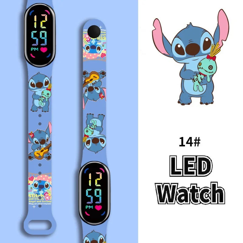 Stitch Children Watches Girls Waterproof Sport ,Touch Screen Watch Digital Clock Bracelet Gifts.