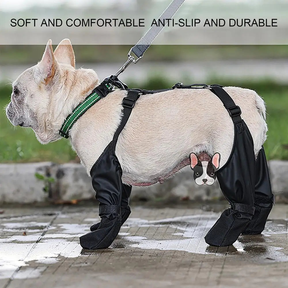Dog Shoes Waterproof Breathable Pet Shoes Adjustable Boots Pet Breathable Shoes Outdoor Walking Soft French Bulldog Paws protect