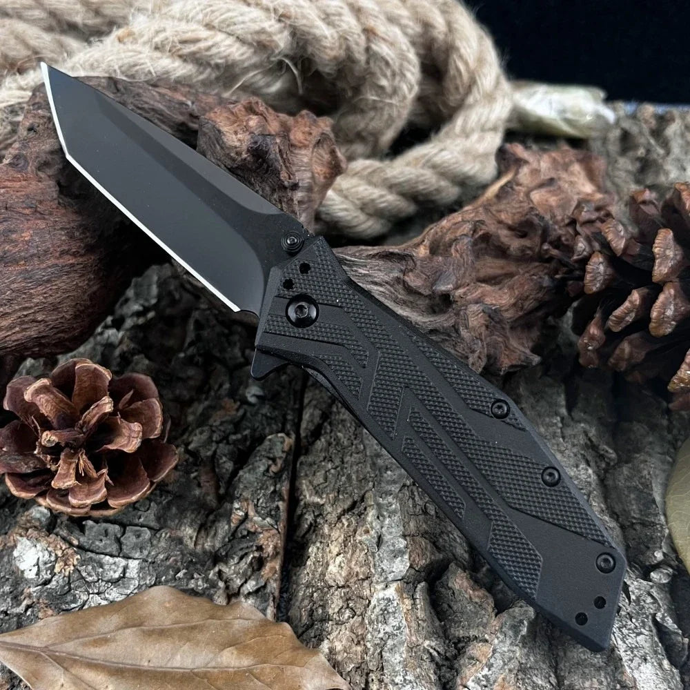 1990 folding knife, sturdy and durable, nylon handle 9cr18mo vblade, portable outdoor camping tool, a gift for men