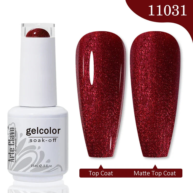 Arte Clavo Autumn Winter Series Jelly Gel Nail Polish 15ml LED Nail Gel Hybrid Varnish Matt Top Base Coat Nail Art Gellak Primer