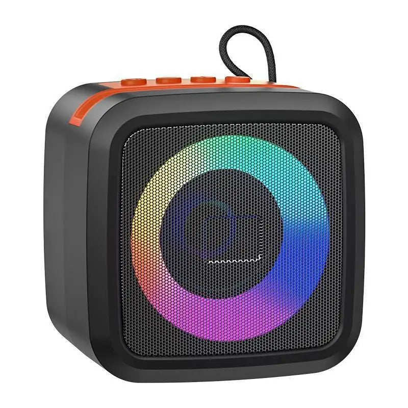 Mini Portable Bluetooth Speaker With Phone Holder, RGB Lights, Super Bass & 10H Playtime For Travel