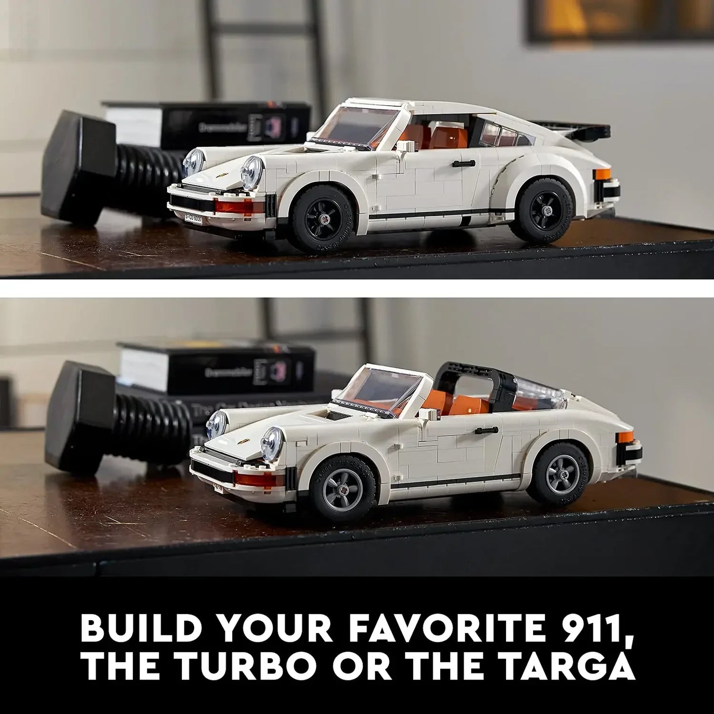 LEGO Icons Porsche 911 10295 Building Set, Collectible Turbo Targa, 2in1 Porsche Race Car Model Kit (1458 Pieces)