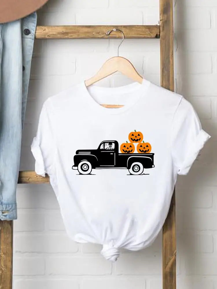 Bee Trend Style Cute Tees Clothes Halloween Thanksgiving Fall Autumn Style T Ladies Clothing Women Graphic Print T-shirts