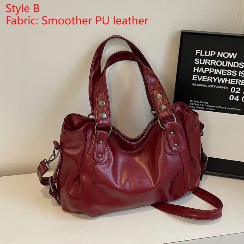 Soft Interior Compartment Shoulder Bags, 2026 High Quality Contrasting Colors Bags for Women.