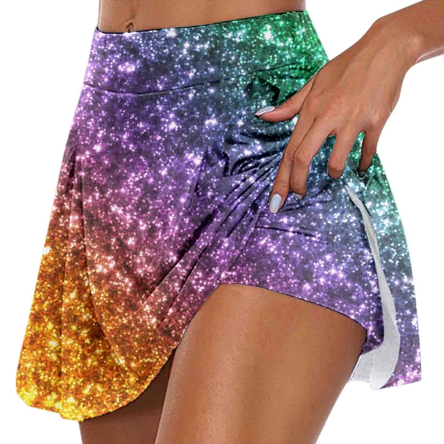 Skirts for Women Womens Daily Casual Workout Printed Skirt Tennis Yoga Sport Active Skirt Shorts Skirt Full Skirt