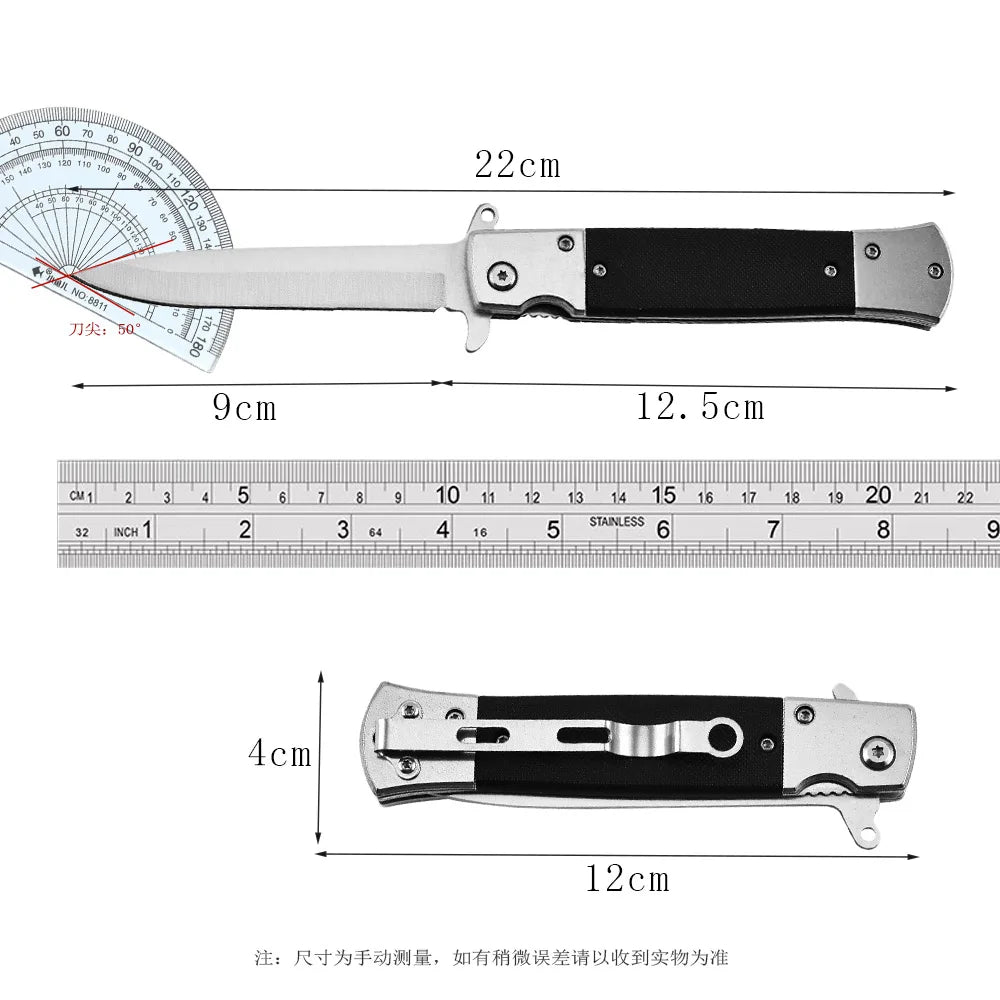 Outdoor Portable Folding Knife Stainless Steel High Hardness Multi-purpose Pocket Knife for Camping Hiking Survival EDC Tool