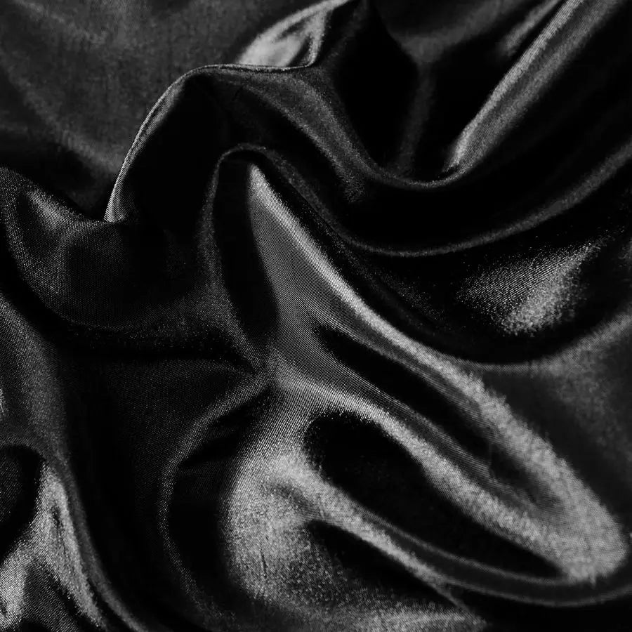 7 Piece Bed in A Bag Comforter Set, Queen Black and Gold Faux Silk Fabric Embroidered, Breathable and Wrinkle Resistant.