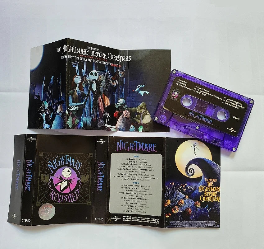 Anime The Nightmare Before Christmas Danny Elfman Music Tape Jack Skellington Sally OST Album Cosplay Cassettes Soundtracks Box