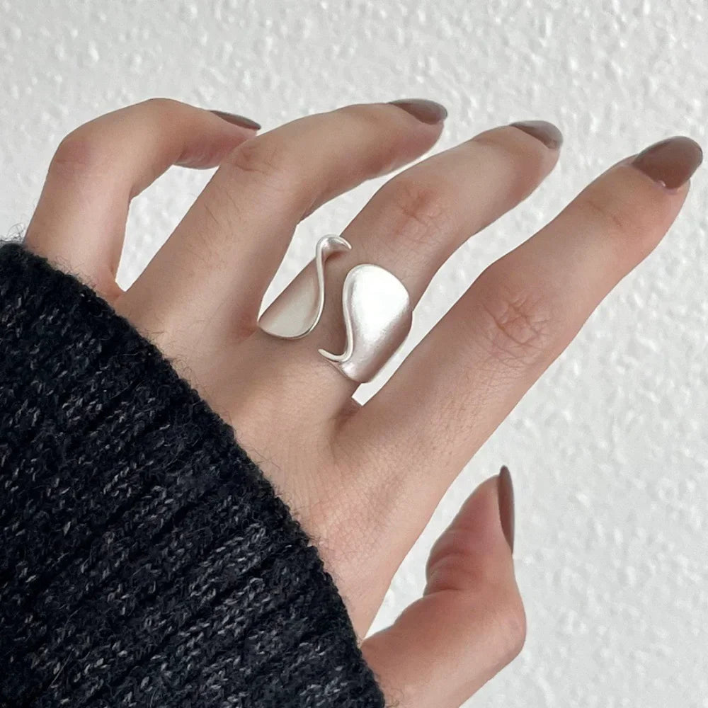925 Sterling Silver Rings for Women Couple Minimalist Handmade Simple