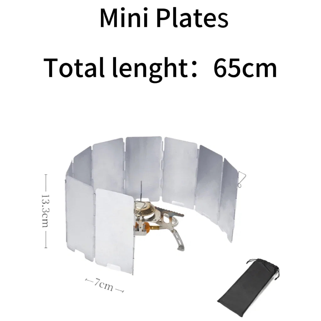8/10/12/14/16plates Stove Windscreen Aluminum Alloy Stove Wind Shield