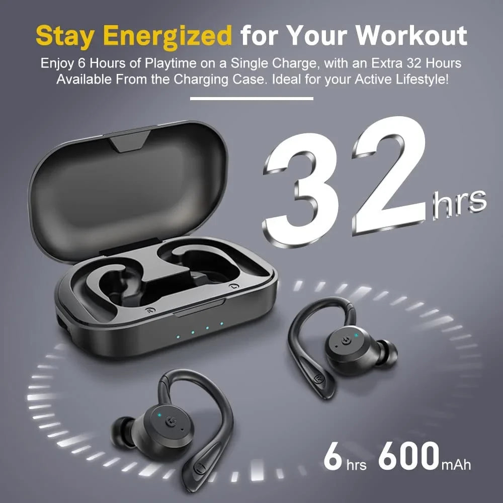 BE1032 NEW Bluetooth 9D HiFi Stereo Music Earphones TWS Wireless Waterproof Sports Headphones Noise Reduction Headset for iPhone