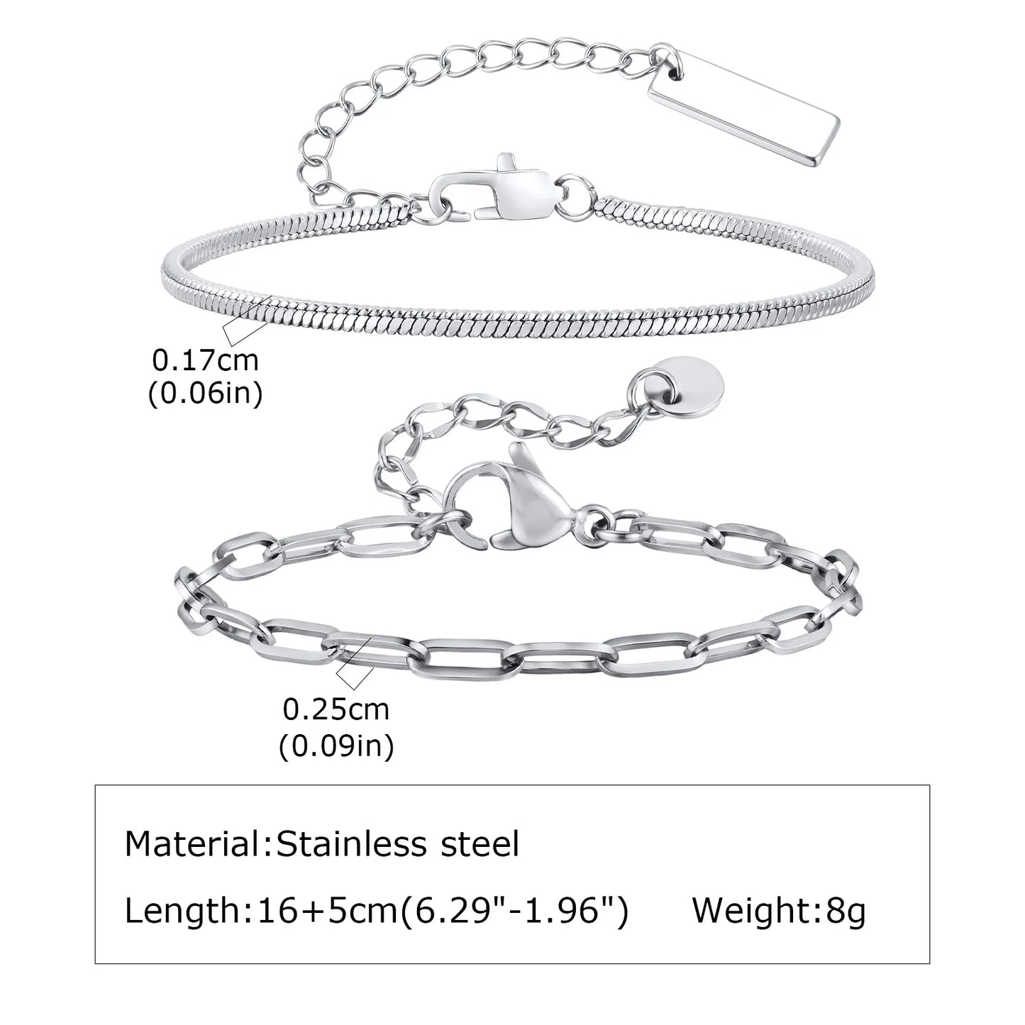 1/2/3pcs Chain Bracelet for Men Women,Stainless Steel Twisted Rope Cuban Chain Wristband,Hip Hop Minimalist Jewelry Gift