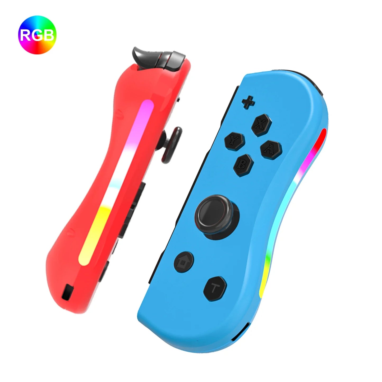 GAMINJA Wireless Switch Joypad Controller With RGB lamp For Switch Game Console L/R Handle Grip With Wake Up Screenshot Function