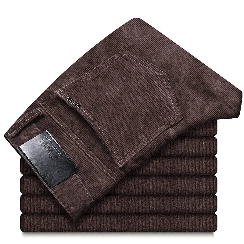 6 Color Men Corduroy Casual Pants, 2022 Autumn Winter New Style Business, Fashion Stretch Regular Fit Trousers Male Clothes.