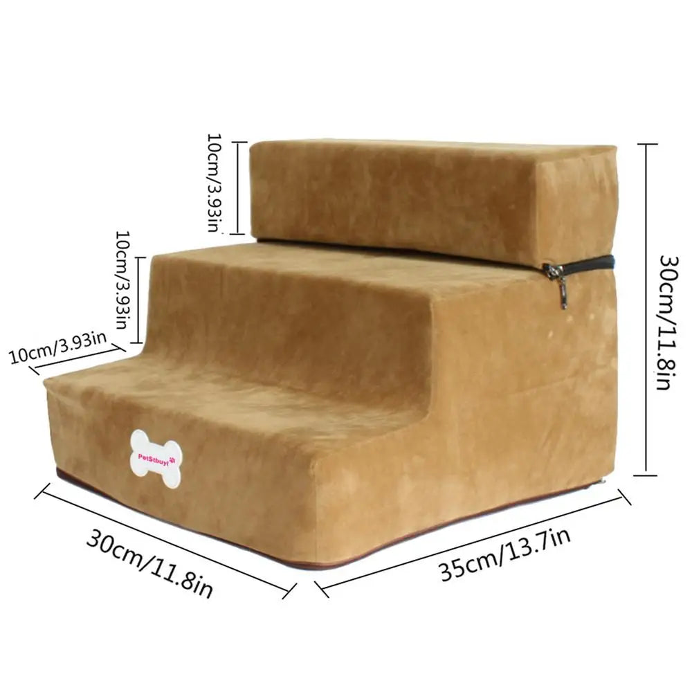 30cm High Detachable Dog Steps Pet Dog Stairs Step Cat Stairs 2 Story Staircase Assembly Removable Wash Stairs Ladder Dog Stairs