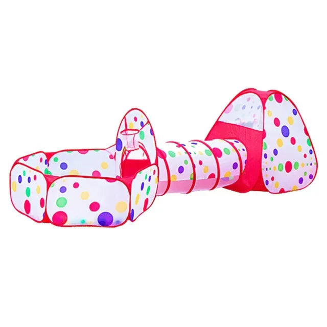 3 In 1 Children Ball Pool Baby Ballon Playpen Portable Kids Tent Ball Pit Crawling Tunnel Kid Playground Yard Rooom Pool Gift