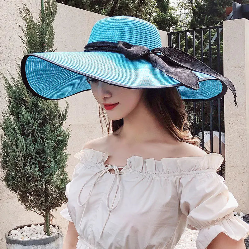 MAXSITI U Summer Straw Hats Bowknot Steamer Breathable Sun Hat Women Holiday Beach Hat Sun Protection Cap Visor Hat sombreros